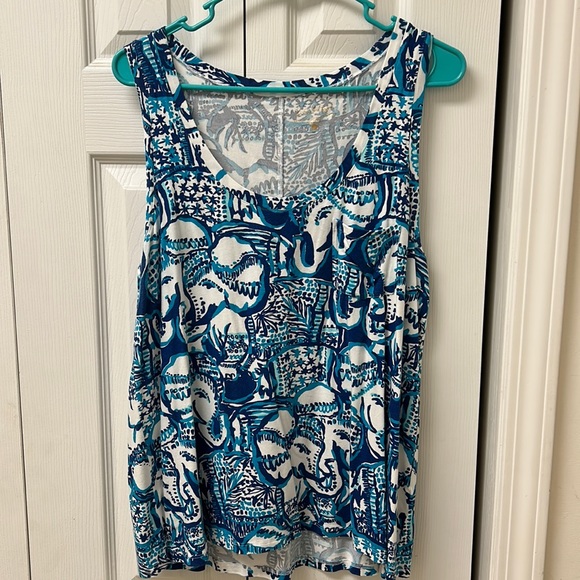 Lilly Pulitzer Elephant Pocket Tank - Picture 1 of 5